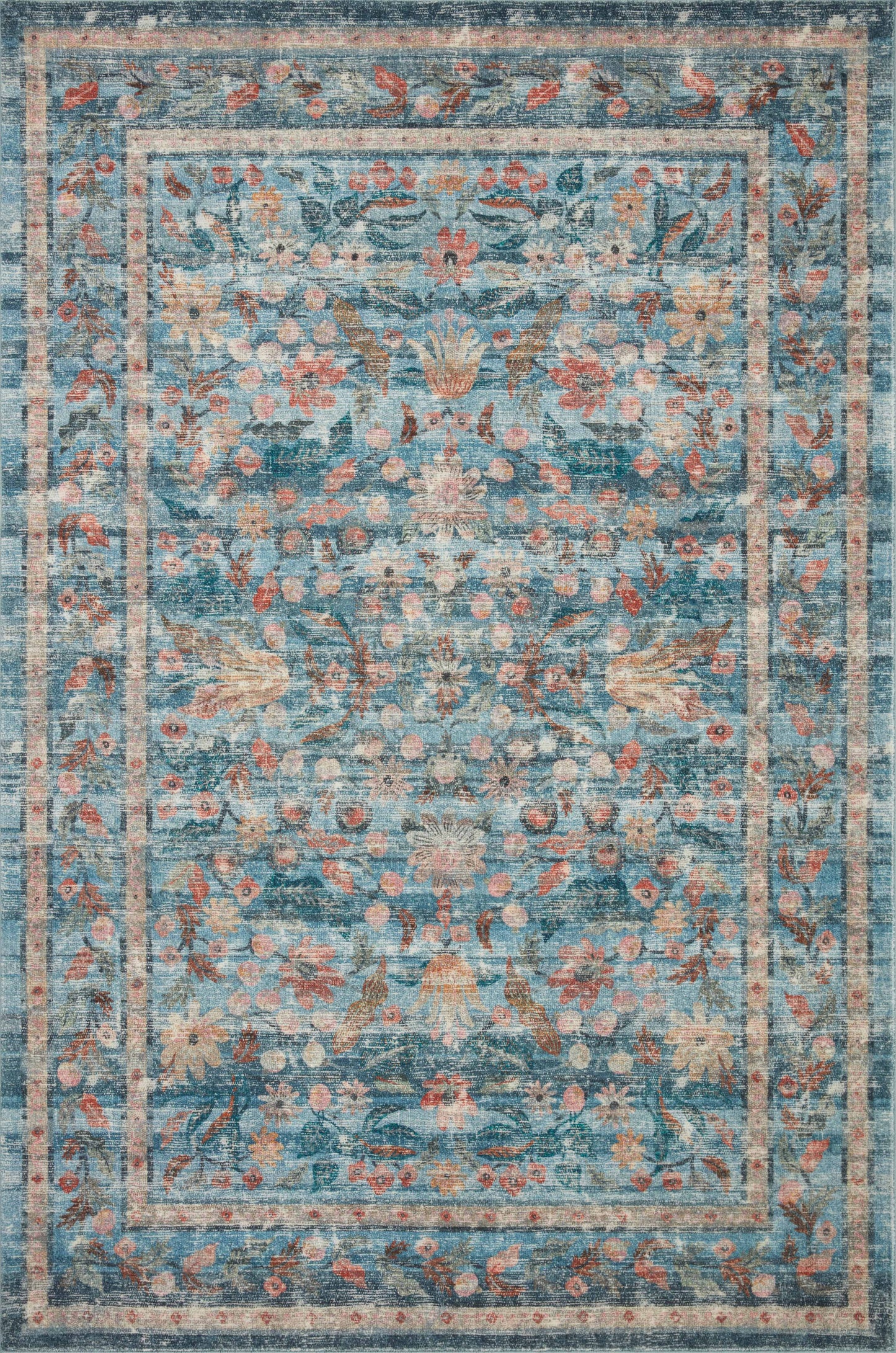 A picture of Loloi's Courtyard rug, in style COU-03, color Blue