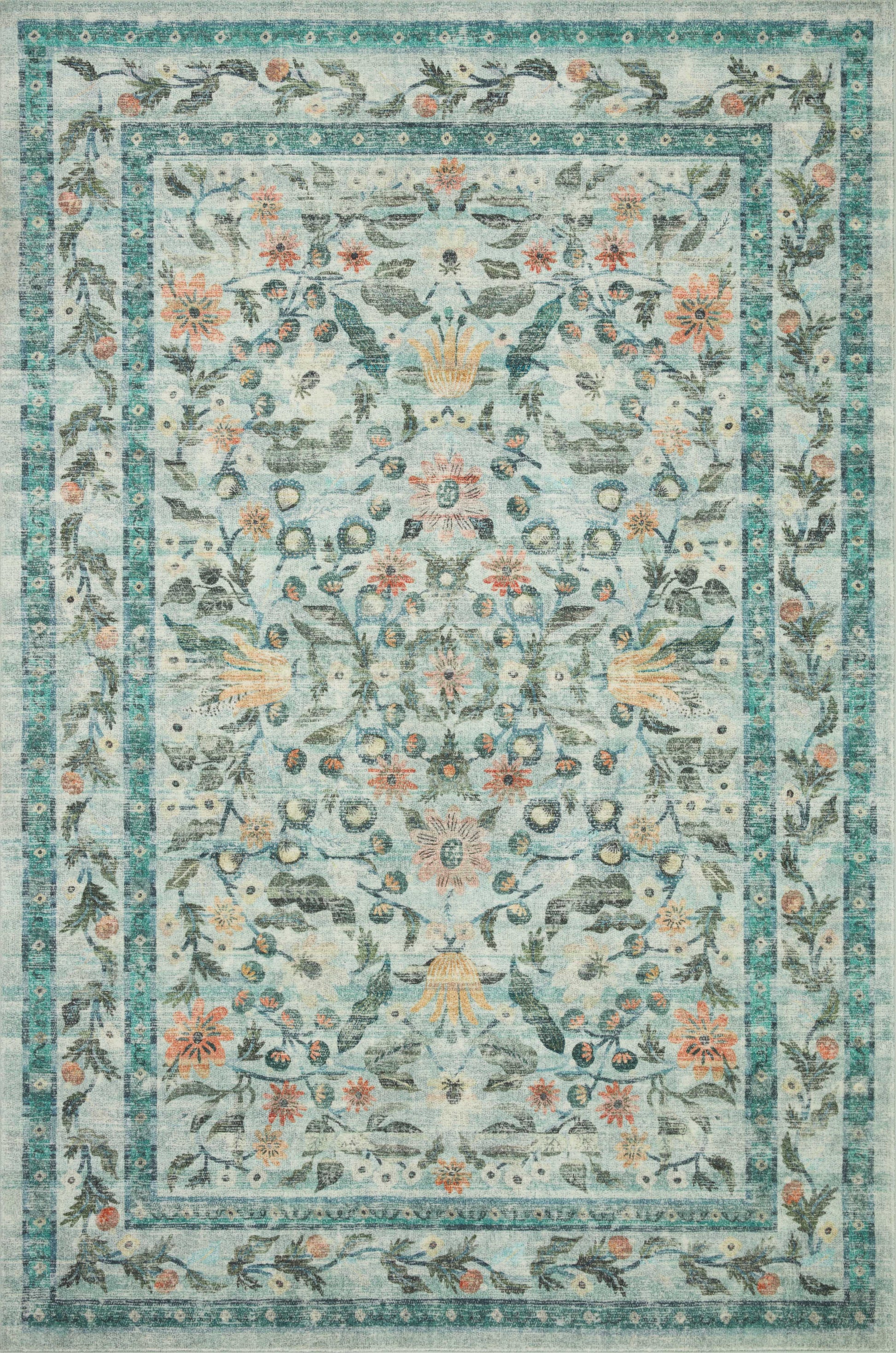 A picture of Loloi's Courtyard rug, in style COU-03, color Sage
