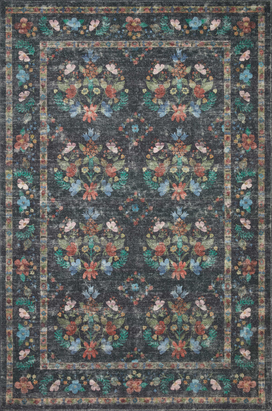A picture of Loloi's Courtyard rug, in style COU-04, color Charcoal