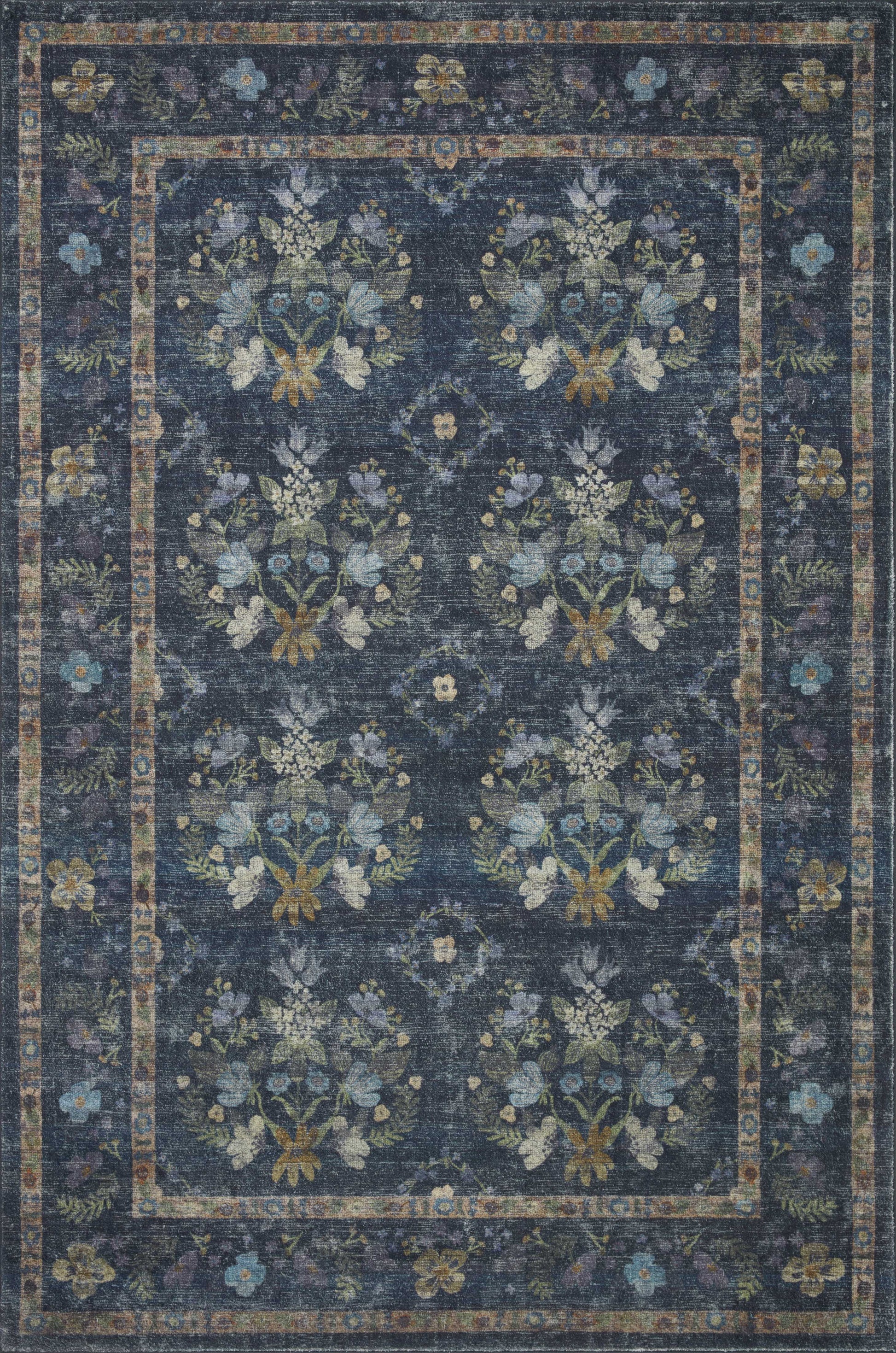 A picture of Loloi's Courtyard rug, in style COU-04, color Navy