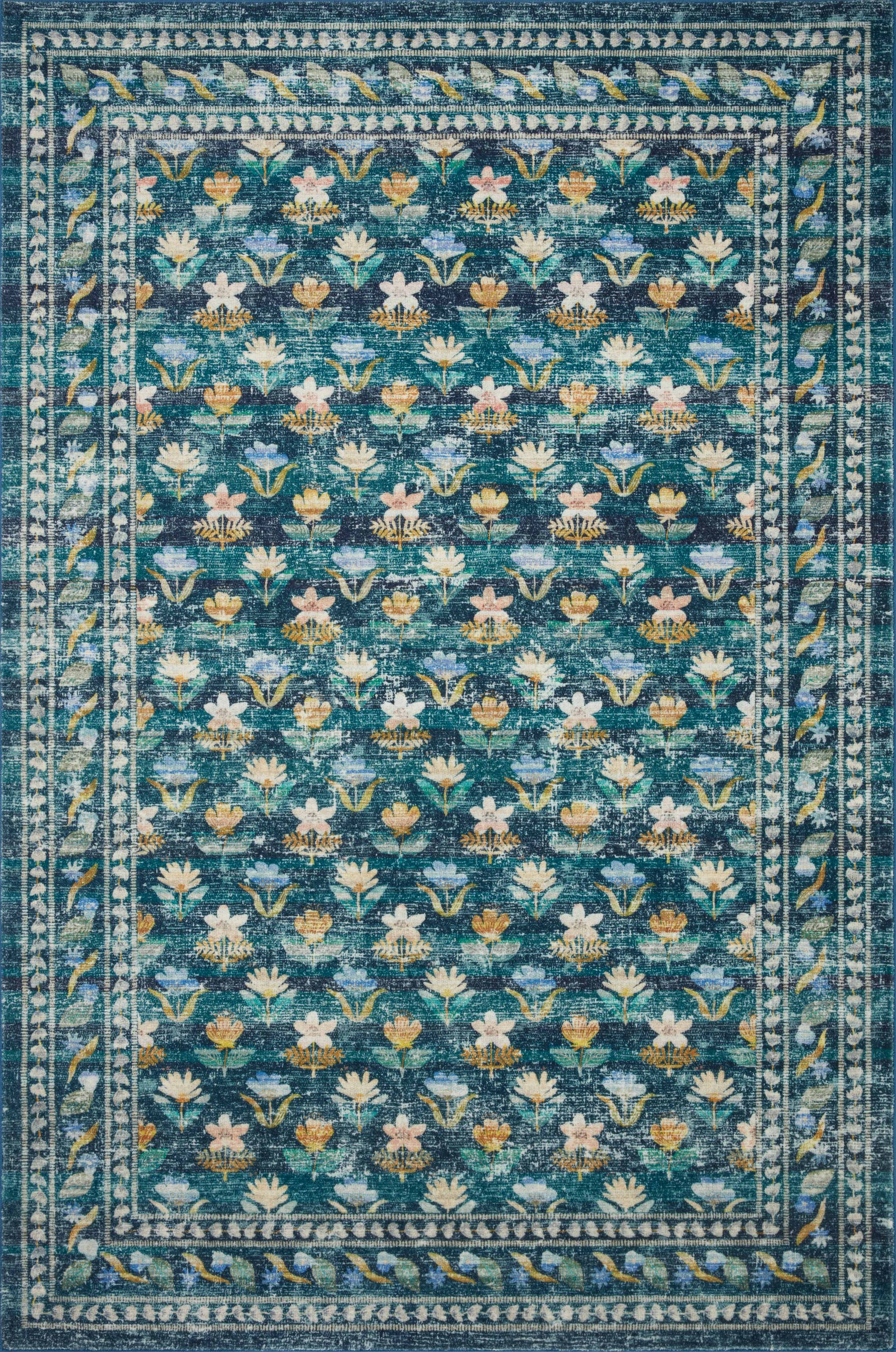 A picture of Loloi's Courtyard rug, in style COU-05, color Emerald