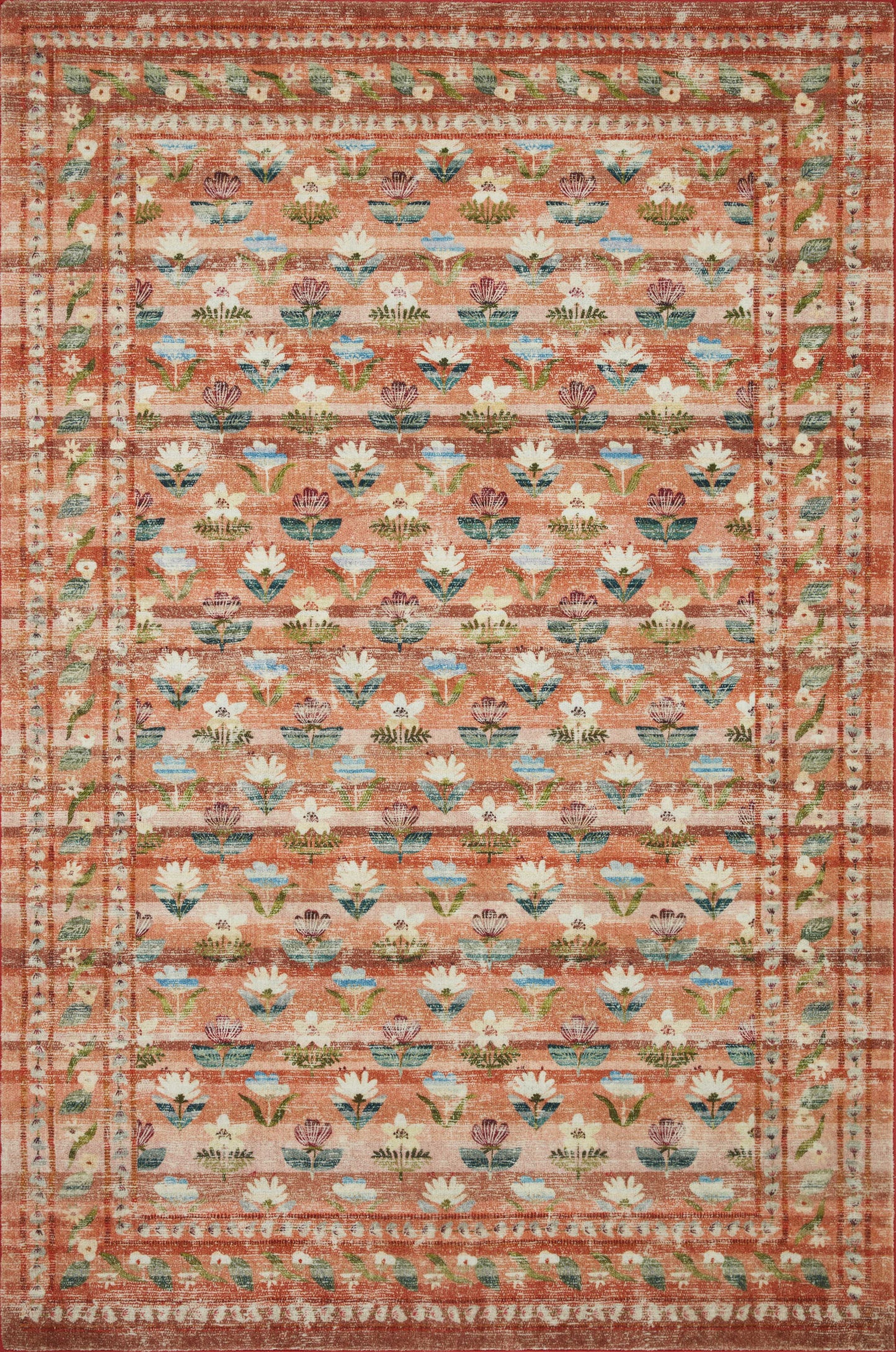 A picture of Loloi's Courtyard rug, in style COU-05, color Terracotta