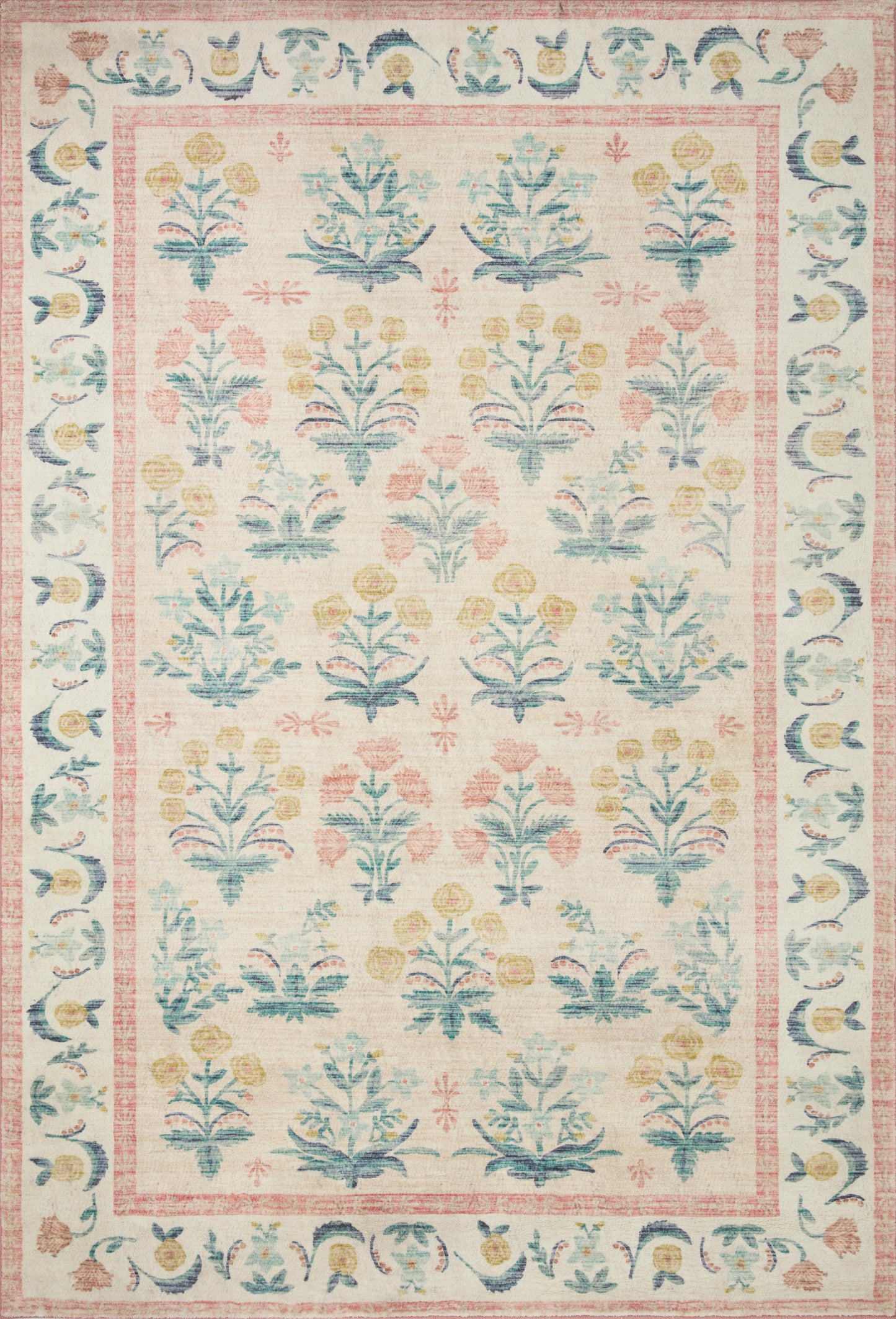A picture of Loloi's Eden rug, in style EDE-01, color Mughal Rose Blush
