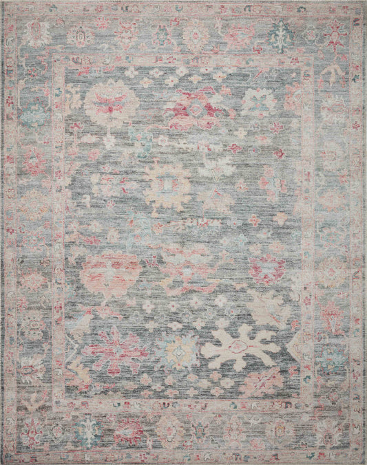 A picture of Loloi's Elysium rug, in style ELY-02, color Graphite / Multi