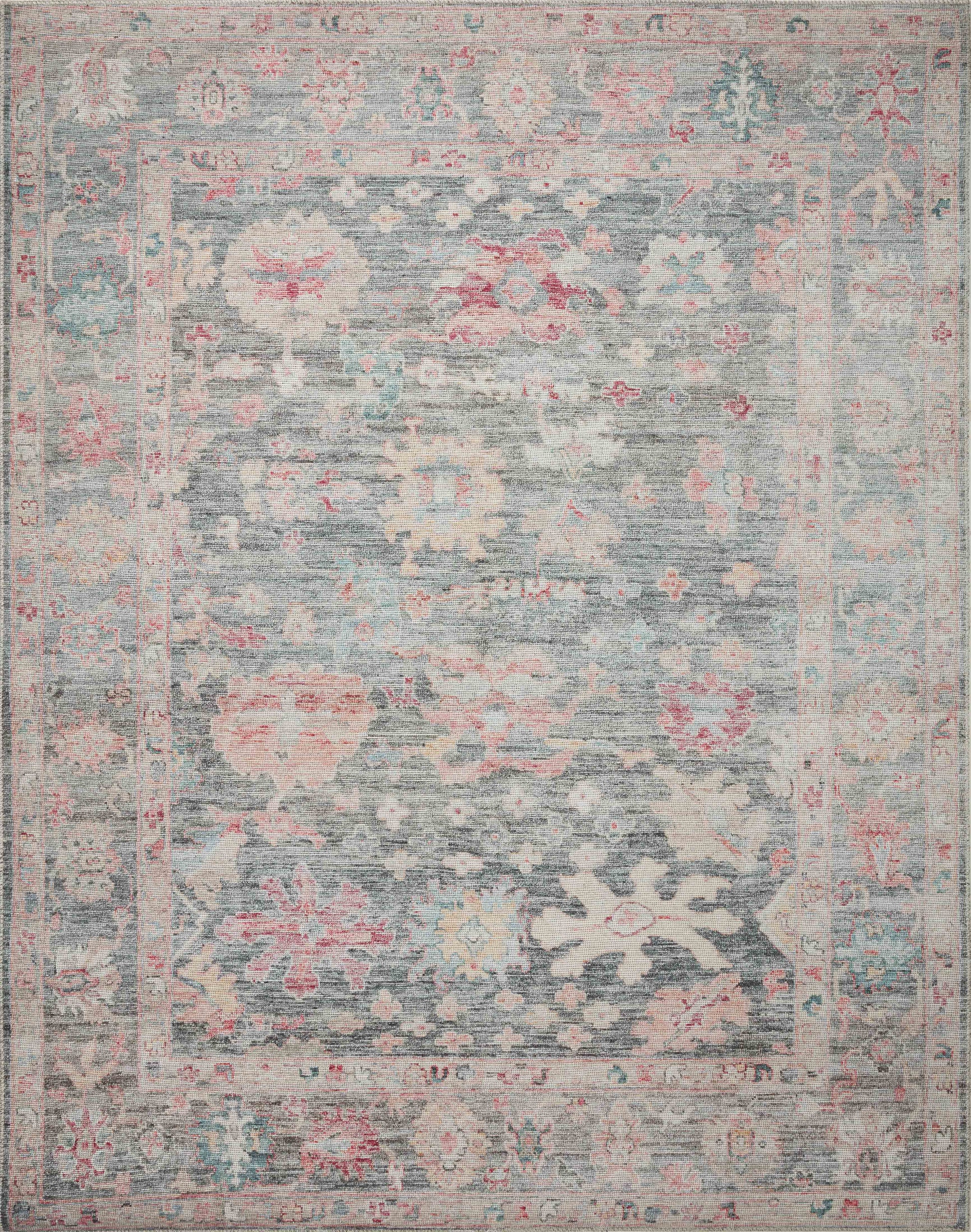 A picture of Loloi's Elysium rug, in style ELY-02, color Graphite / Multi