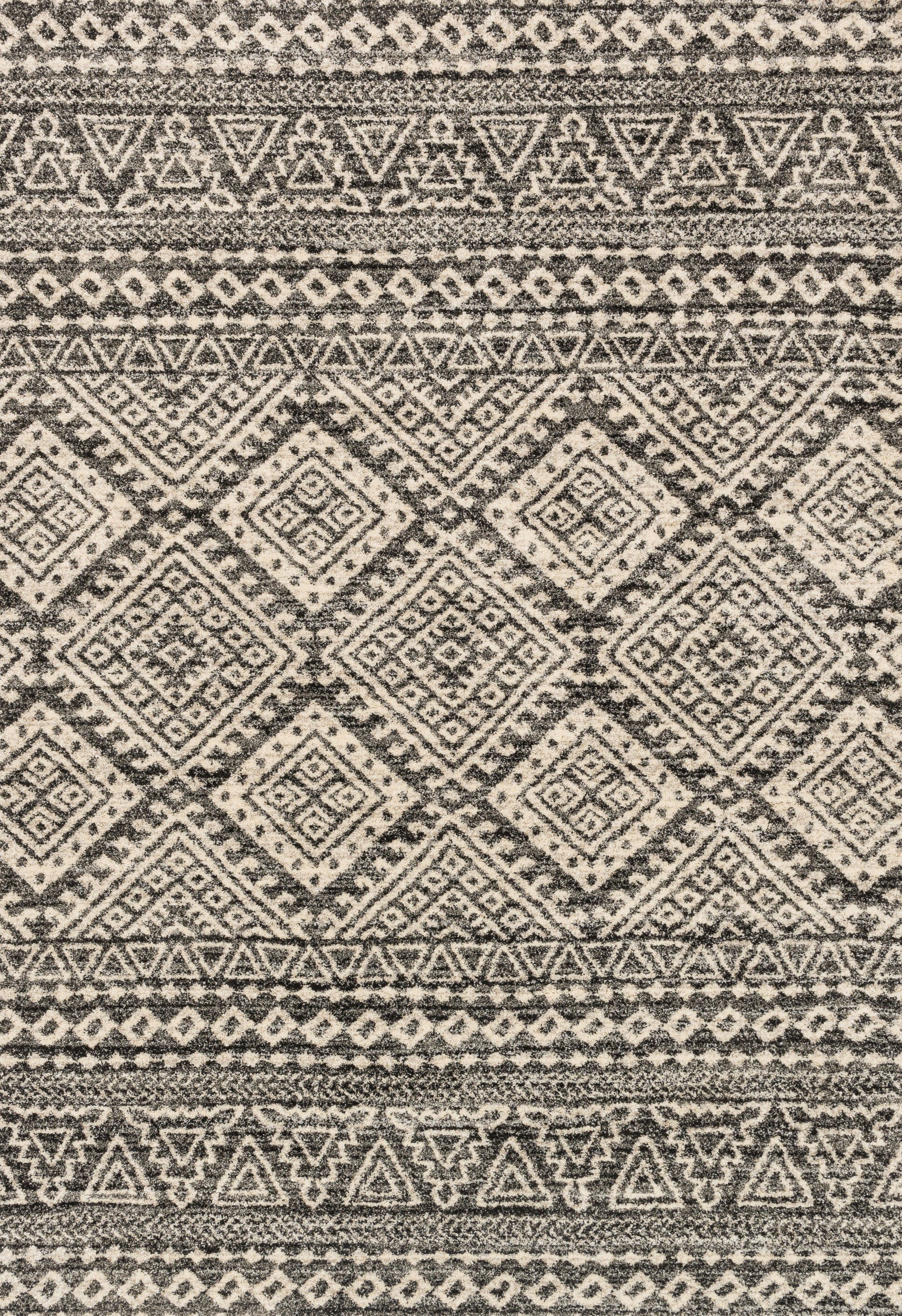 A picture of Loloi's Emory rug, in style EB-08, color Graphite / Ivory
