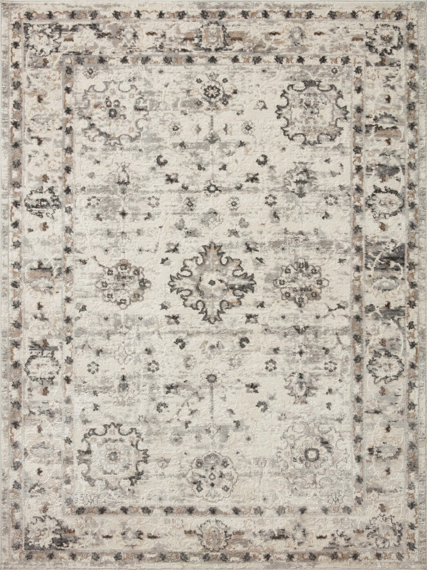 A picture of Loloi's Estelle rug, in style EST-01, color Ivory / Stone