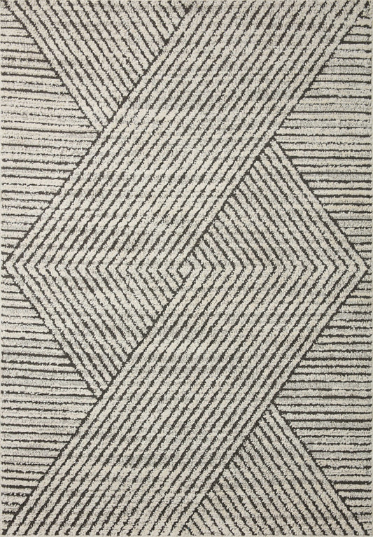 A picture of Loloi's Fabian rug, in style FAB-06, color Charcoal / Ivory