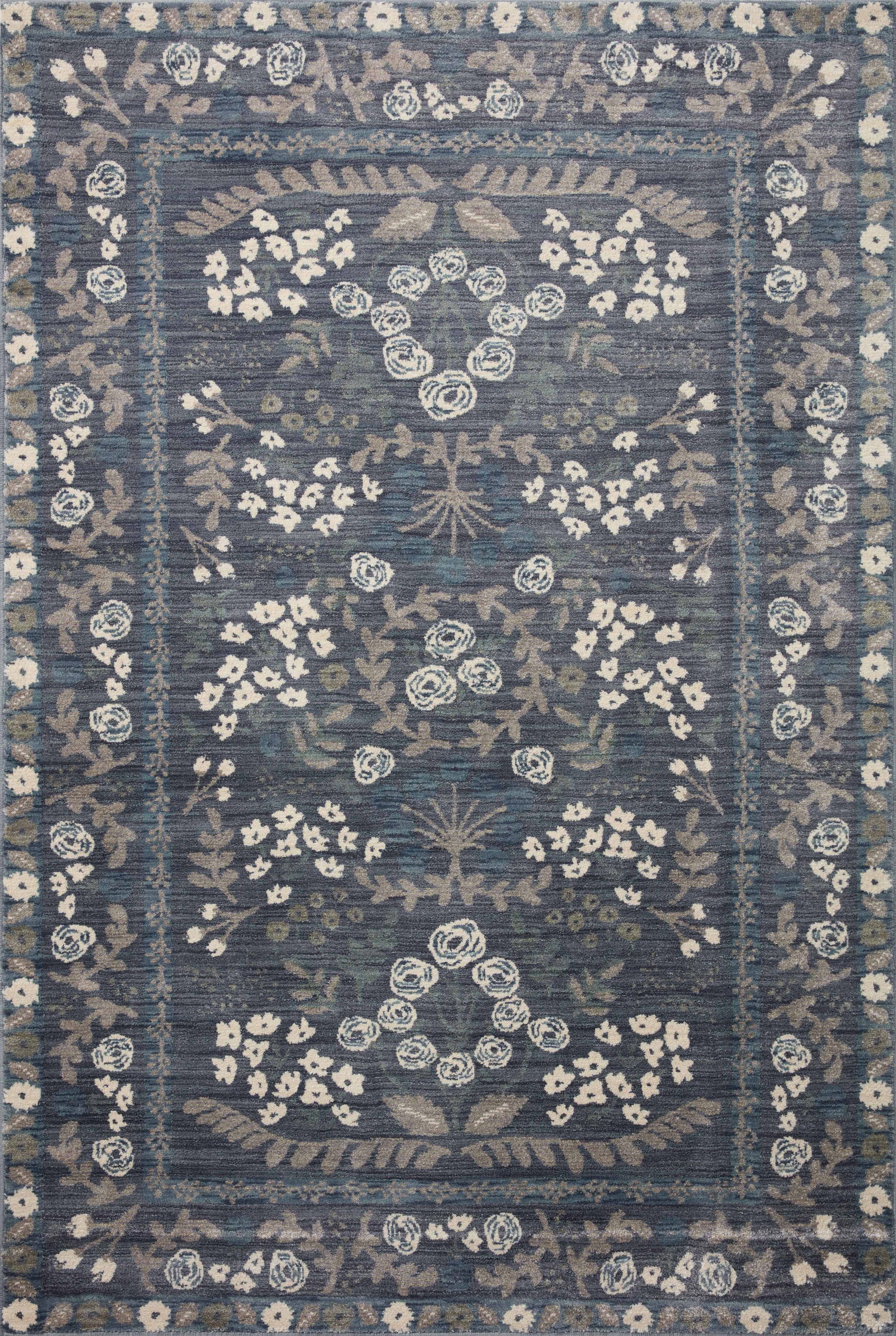 A picture of Loloi's Fiore rug, in style FIO-01, color Navy Grey