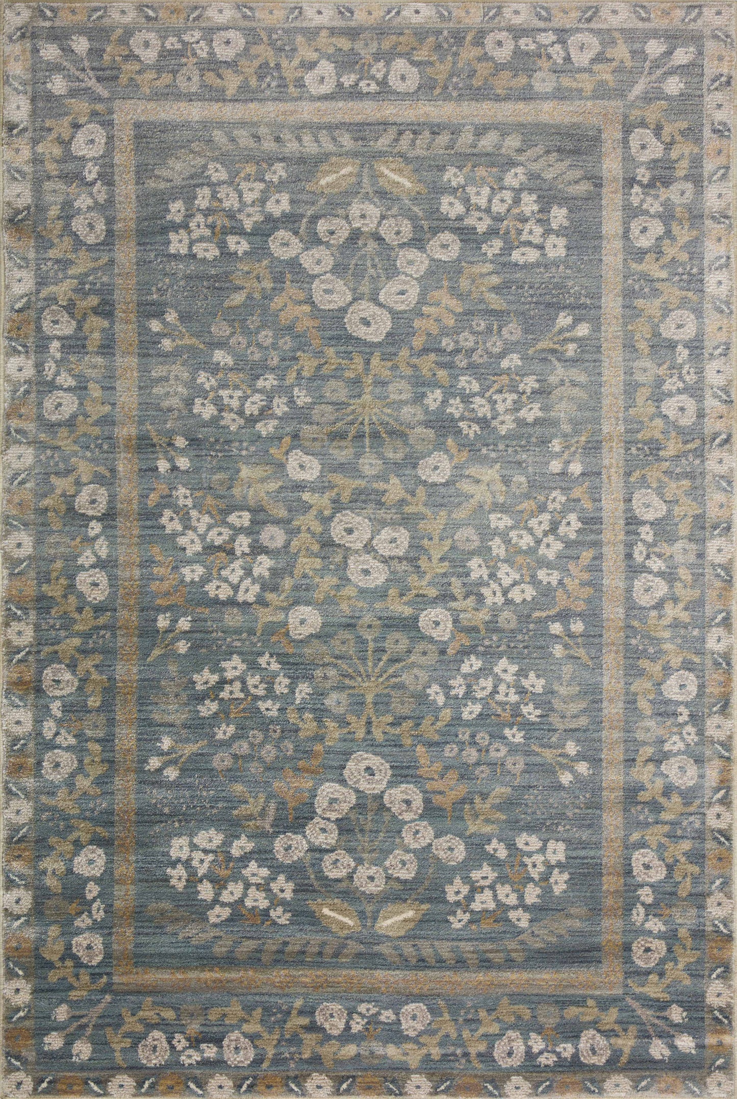 A picture of Loloi's Fiore rug, in style FIO-01, color Slate / Sage