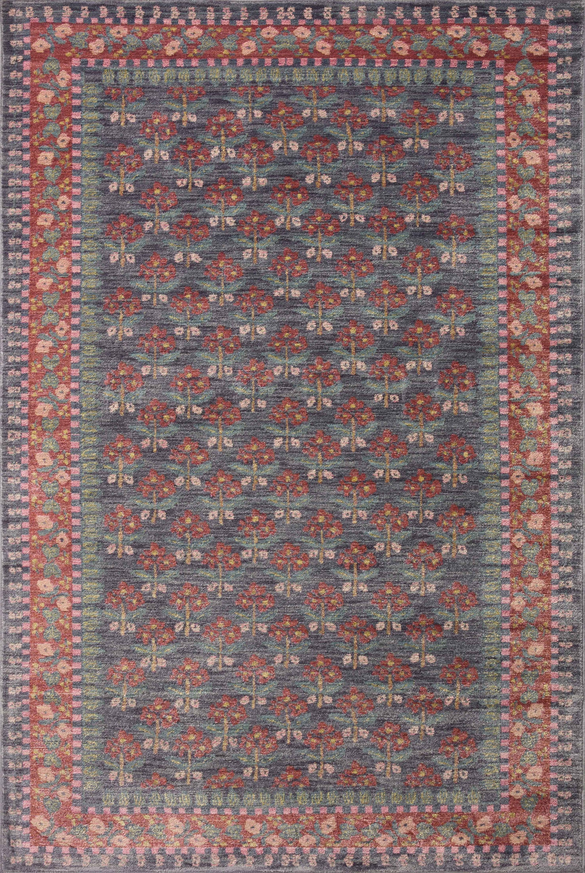 A picture of Loloi's Fiore rug, in style FIO-02, color Navy