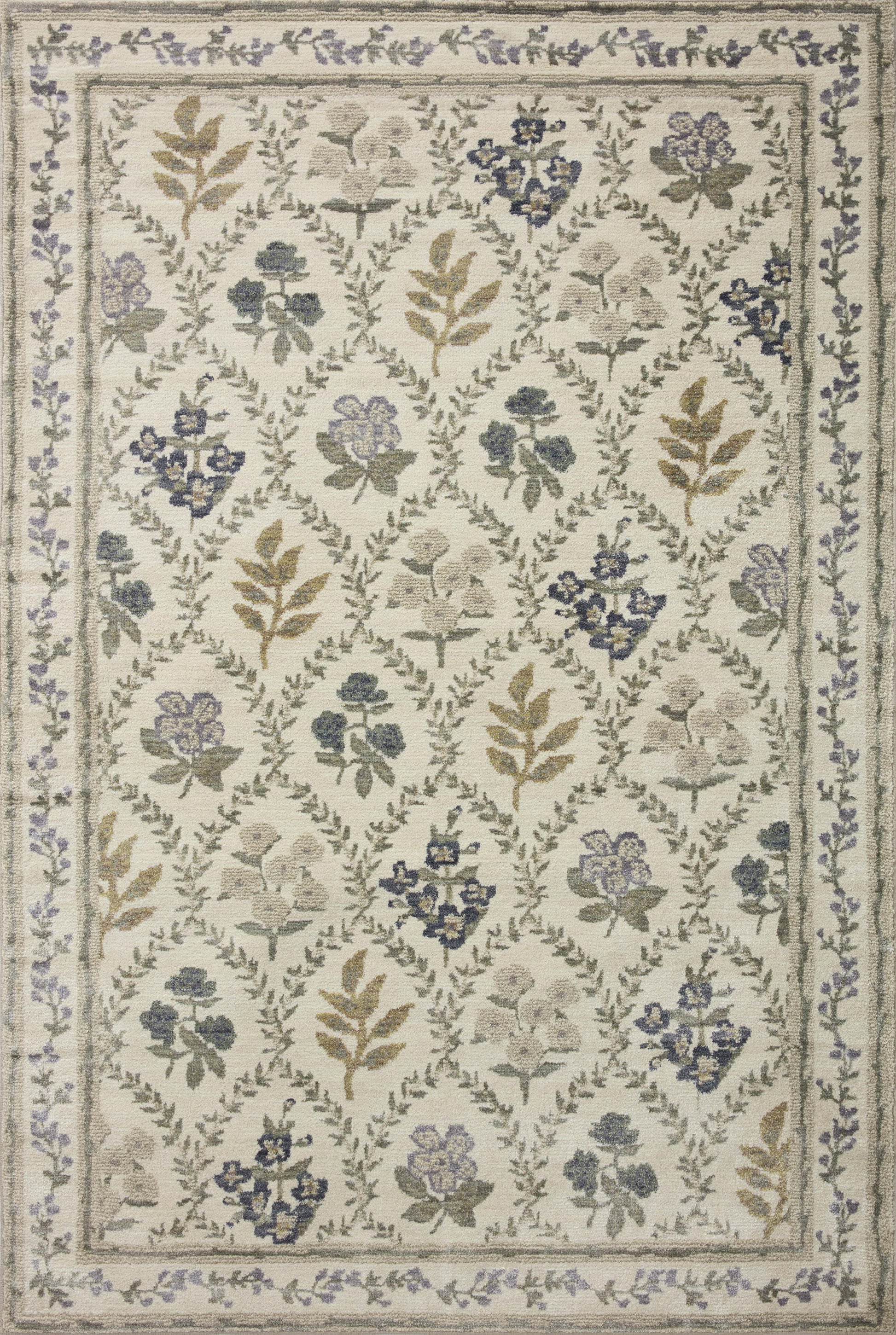 A picture of Loloi's Fiore rug, in style FIO-04, color Ivory