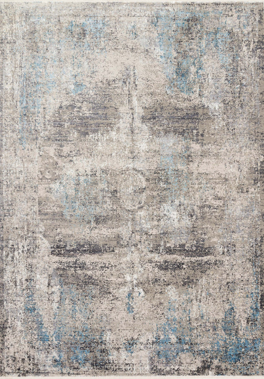 A picture of Loloi's Franca rug, in style FRN-04, color Slate / Sky
