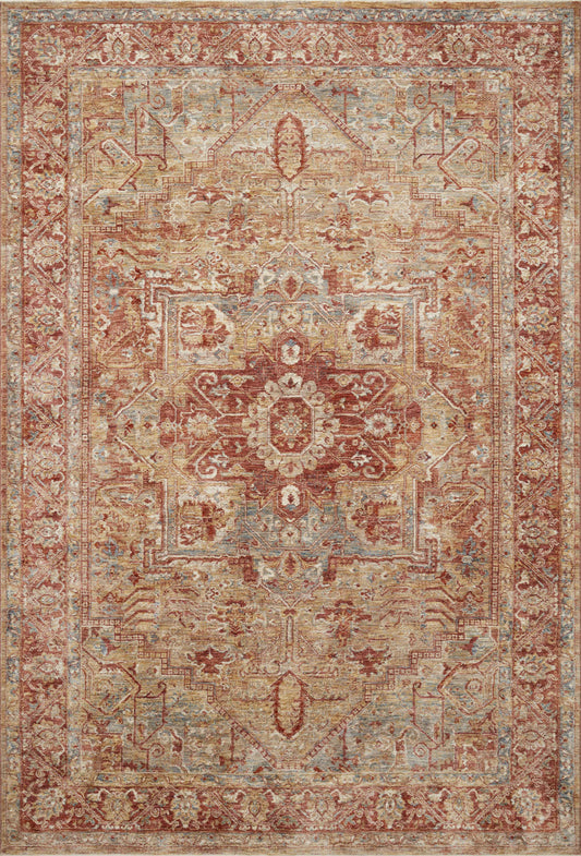 A picture of Loloi's Gaia rug, in style GAA-01, color Gold / Brick