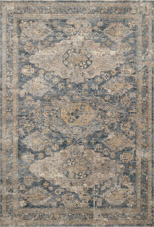 A picture of Loloi's Gaia rug, in style GAA-02, color Denim / Taupe
