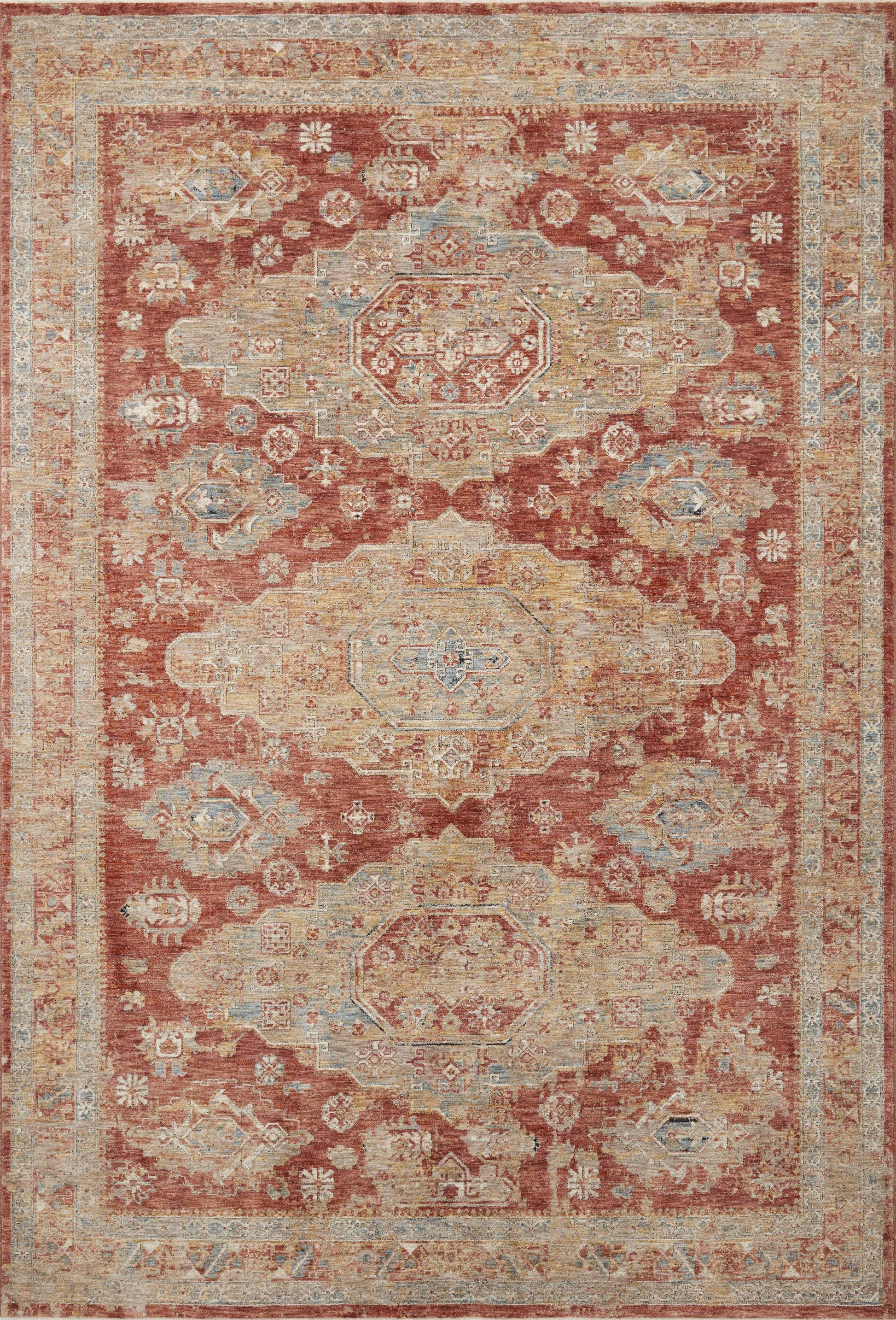 A picture of Loloi's Gaia rug, in style GAA-02, color Gold / Brick