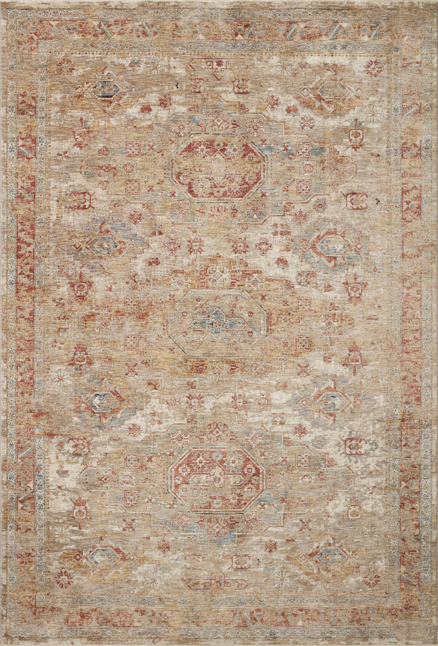 A picture of Loloi's Gaia rug, in style GAA-02, color Gold / Taupe
