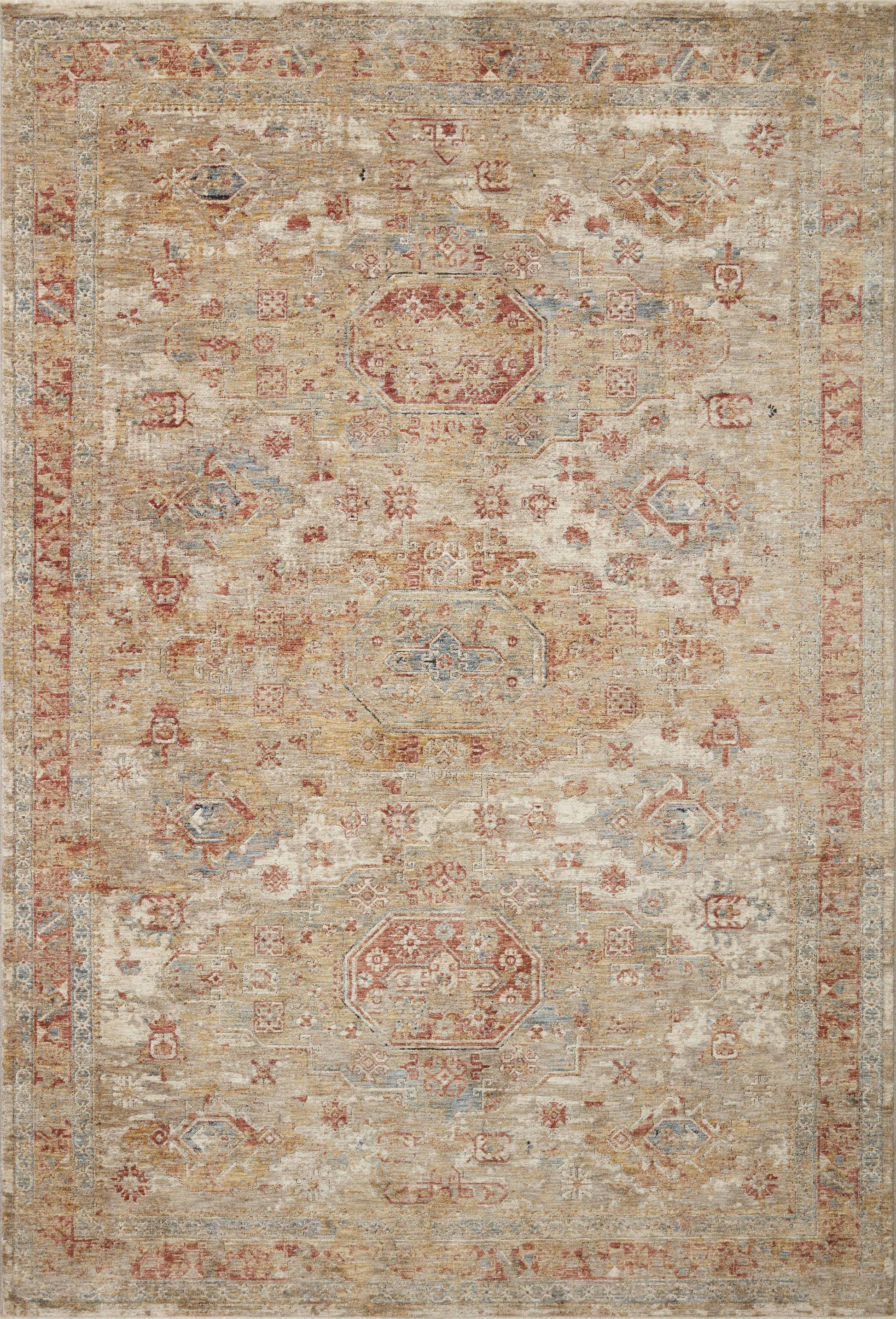 A picture of Loloi's Gaia rug, in style GAA-02, color Gold / Taupe