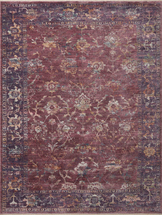 A picture of Loloi's Giada rug, in style GIA-02, color Grape / Multi