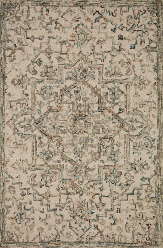 A picture of Loloi's Halle rug, in style HAE-01, color Grey / Ocean