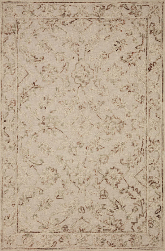 A picture of Loloi's Halle rug, in style HAE-02, color Natural / Sage