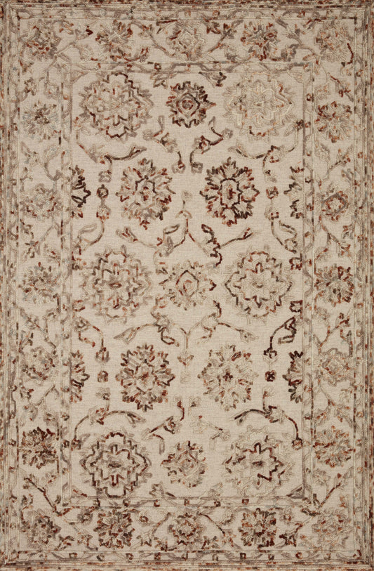 A picture of Loloi's Halle rug, in style HAE-03, color Taupe / Rust