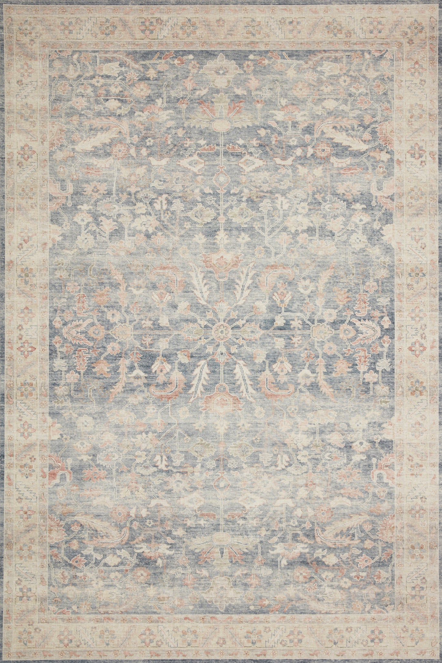 A picture of Loloi's Hathaway rug, in style HTH-02, color Denim / Multi