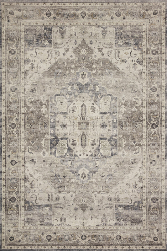 A picture of Loloi's Hathaway rug, in style HTH-05, color Steel / Ivory