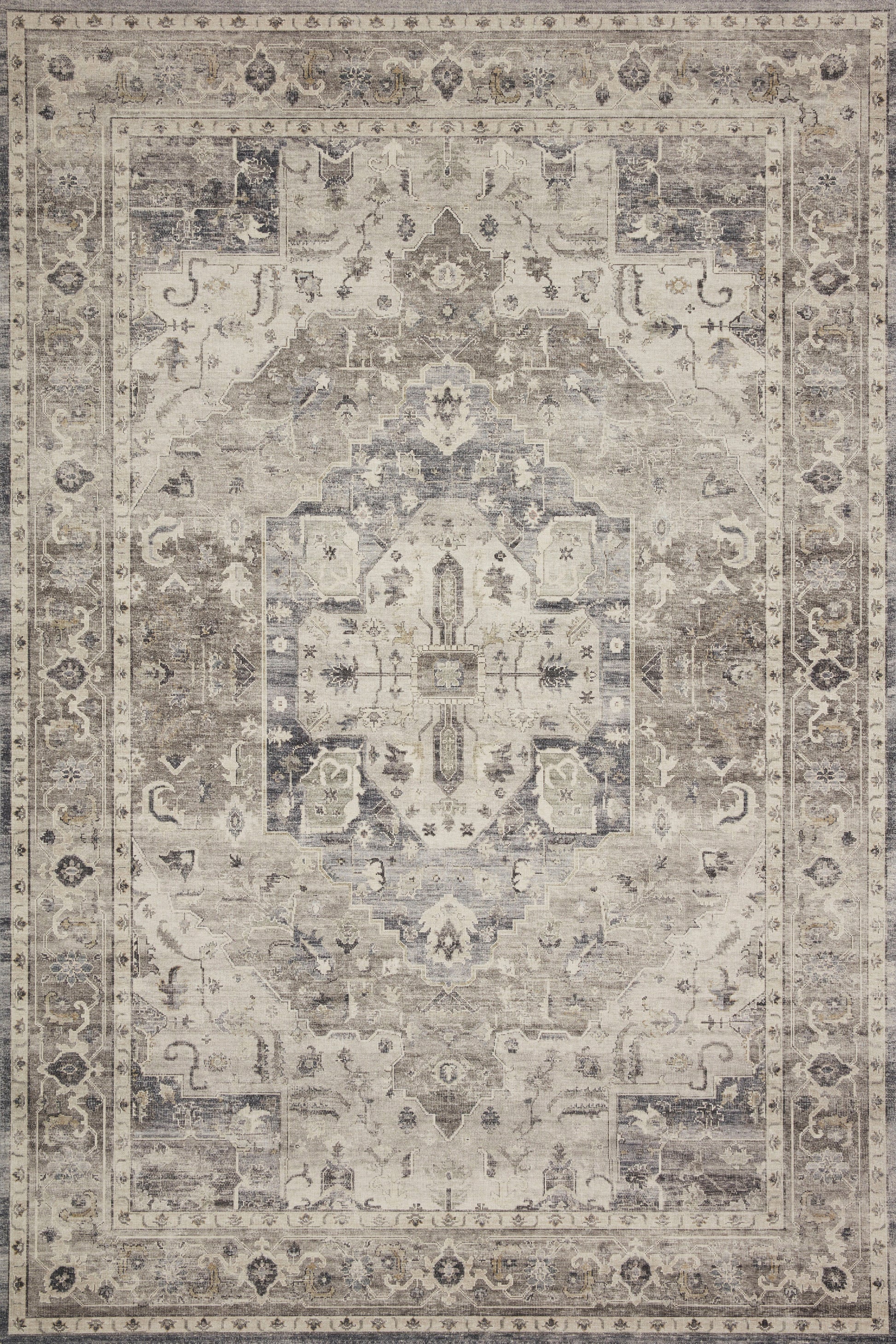 A picture of Loloi's Hathaway rug, in style HTH-05, color Steel / Ivory