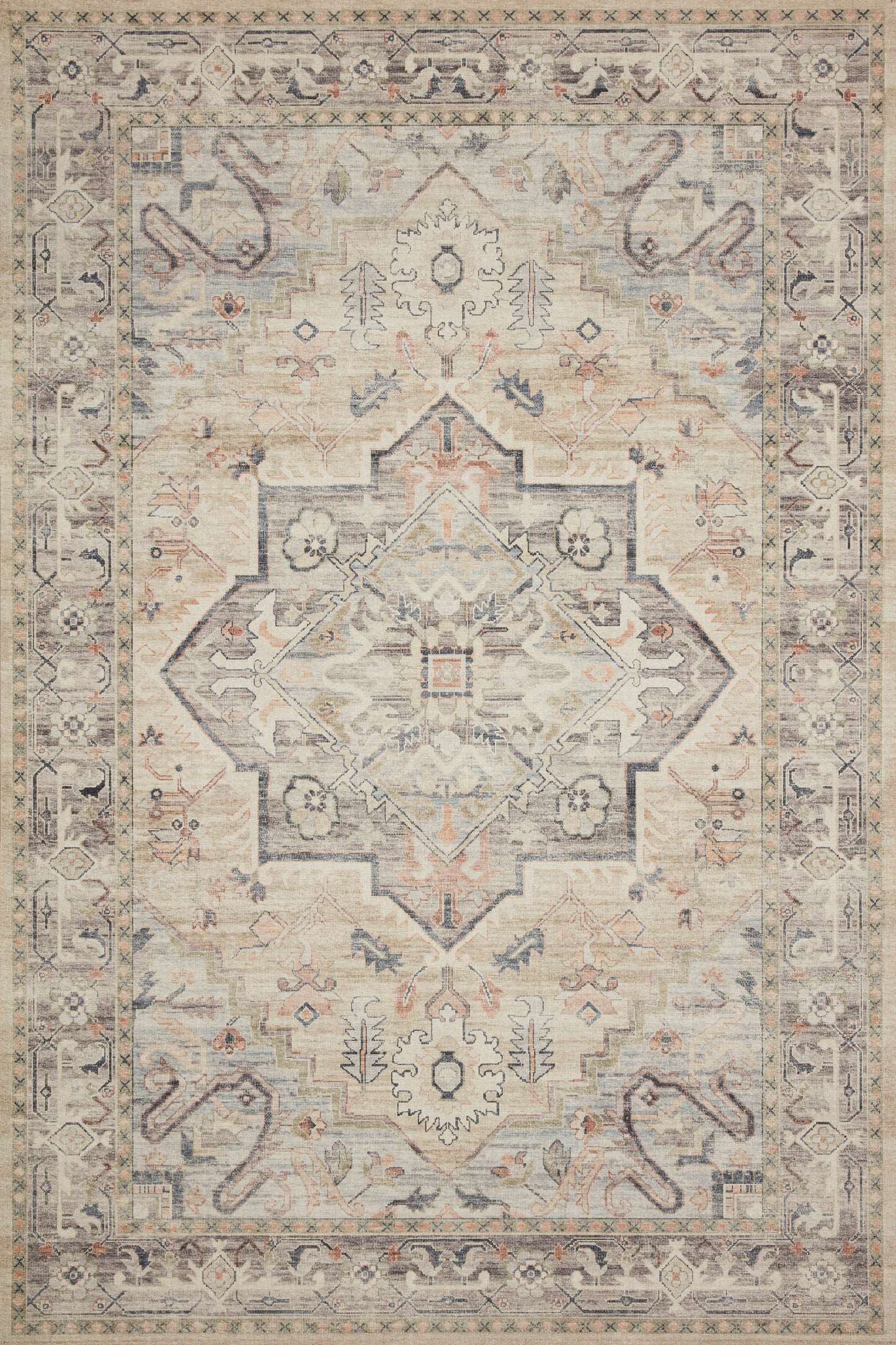A picture of Loloi's Hathaway rug, in style HTH-07, color Multi / Ivory