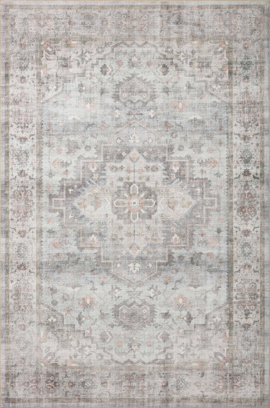 A picture of Loloi's Heidi rug, in style HEI-02, color Dove / Blush