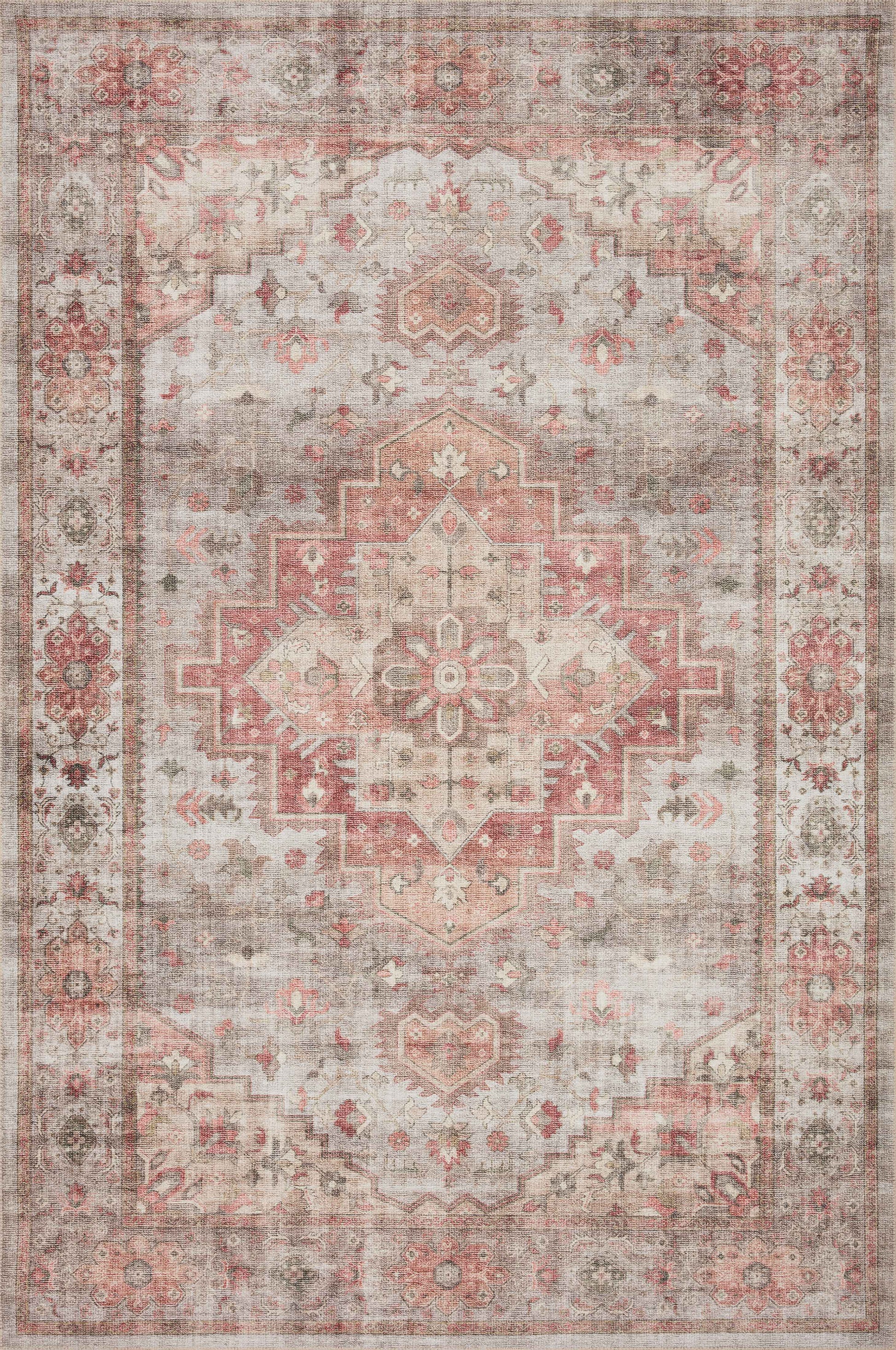 A picture of Loloi's Heidi rug, in style HEI-02, color Dove / Spice