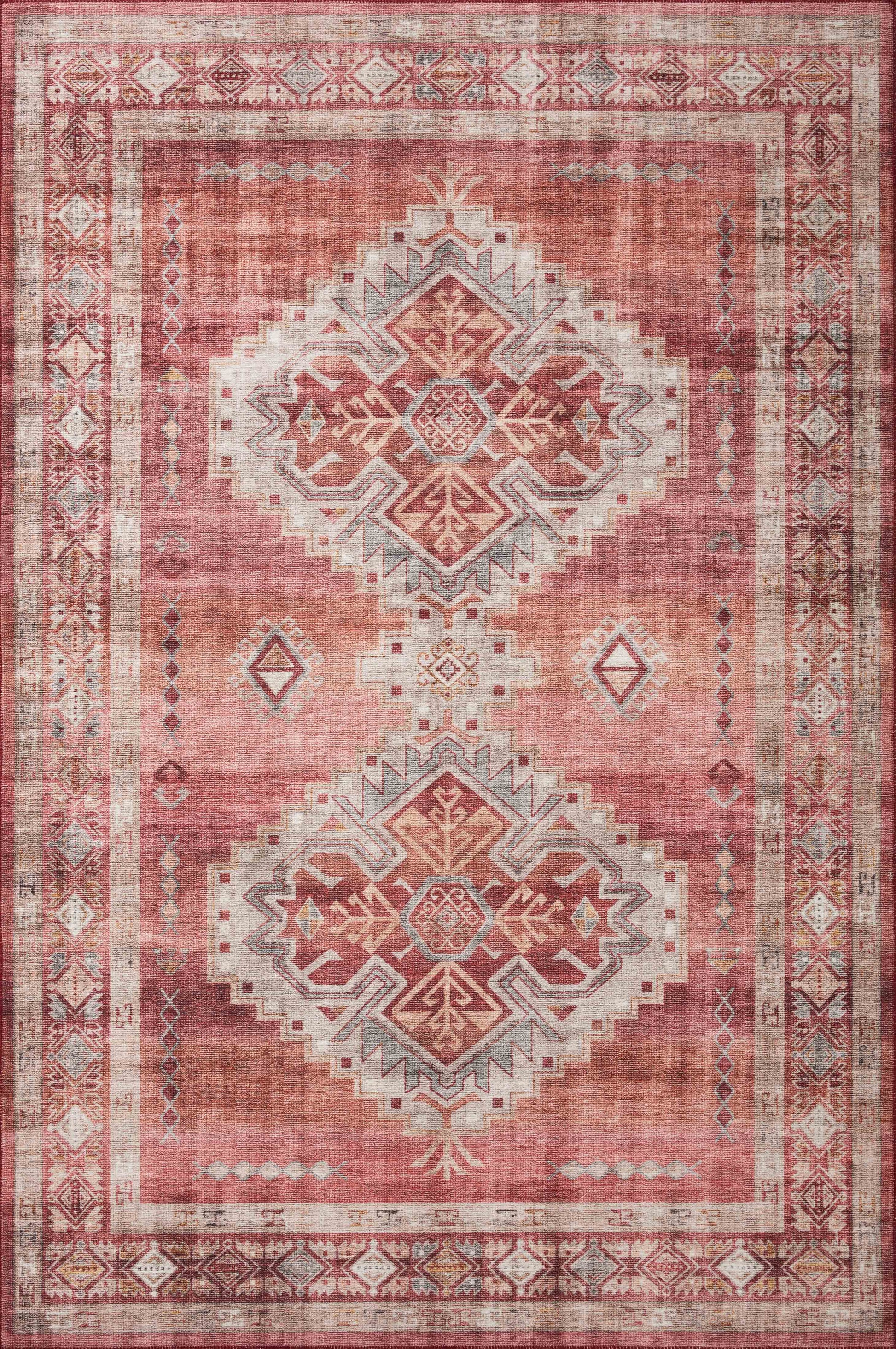 A picture of Loloi's Heidi rug, in style HEI-03, color Sunset / Natural