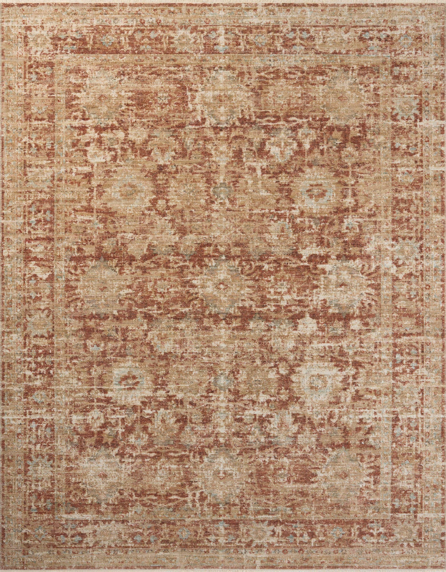 A picture of Loloi's Heritage rug, in style HER-03, color Brick / Multi