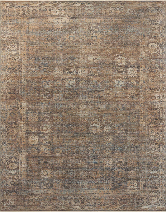 A picture of Loloi's Heritage rug, in style HER-07, color Mocha / Denim