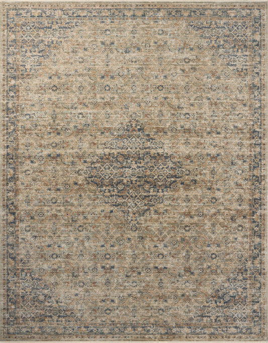 A picture of Loloi's Heritage rug, in style HER-08, color Sage / Navy