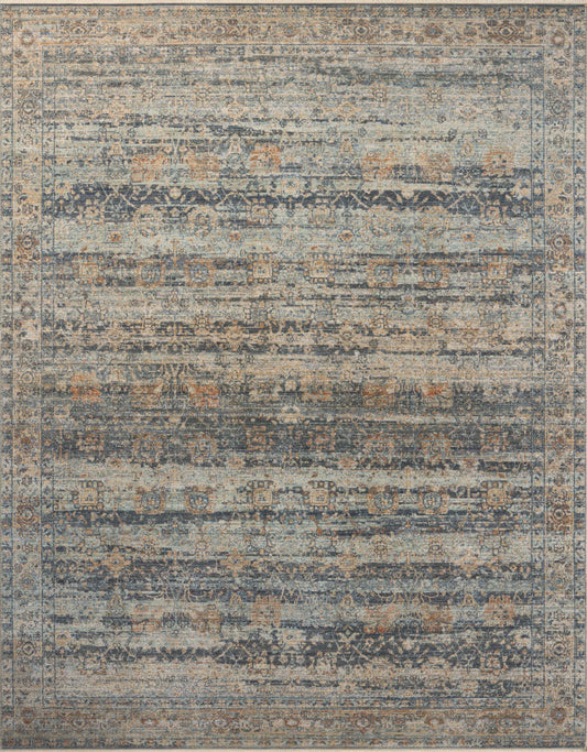 A picture of Loloi's Heritage rug, in style HER-09, color Sky / Sunset