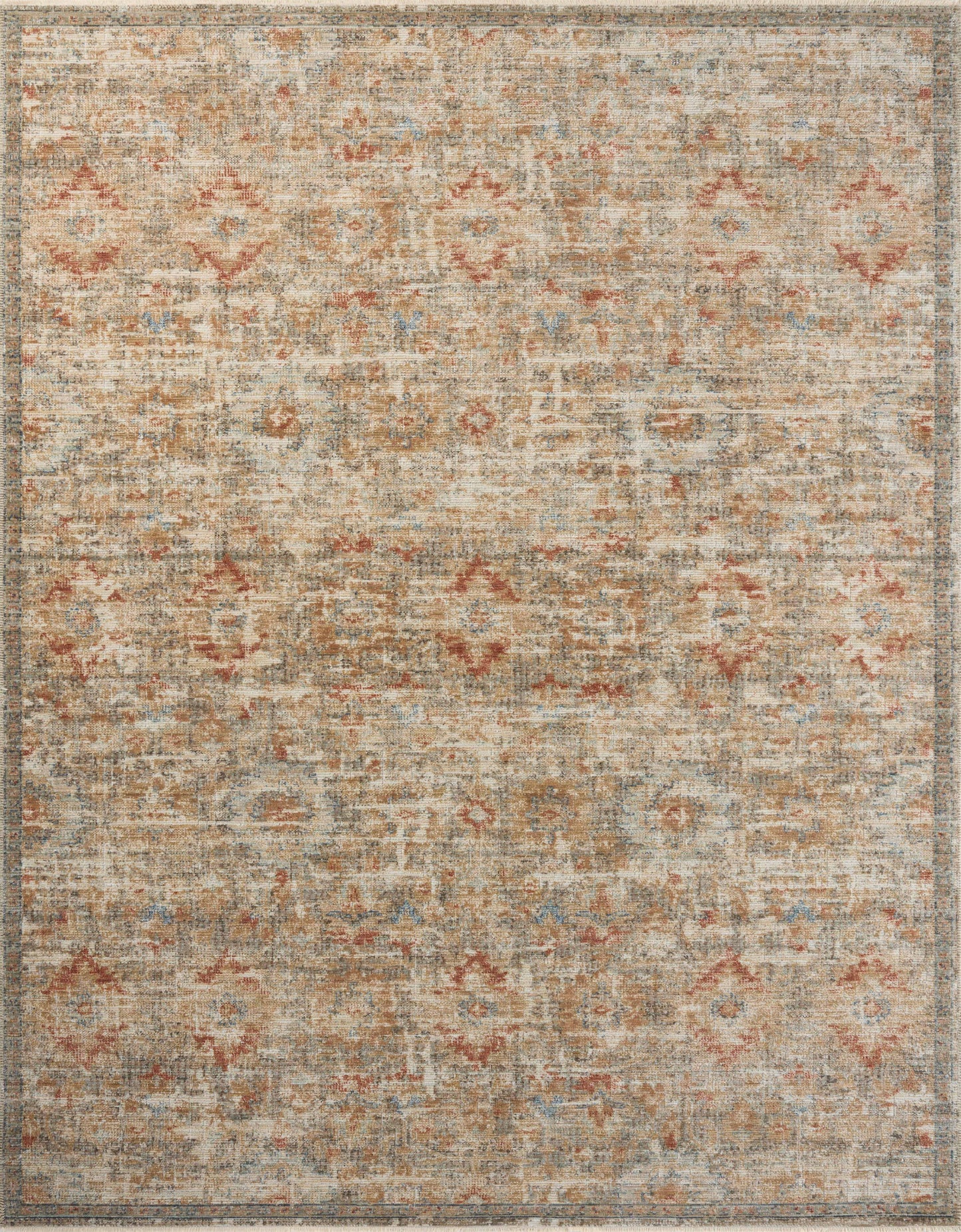 A picture of Loloi's Heritage rug, in style HER-10, color Grey / Sunset