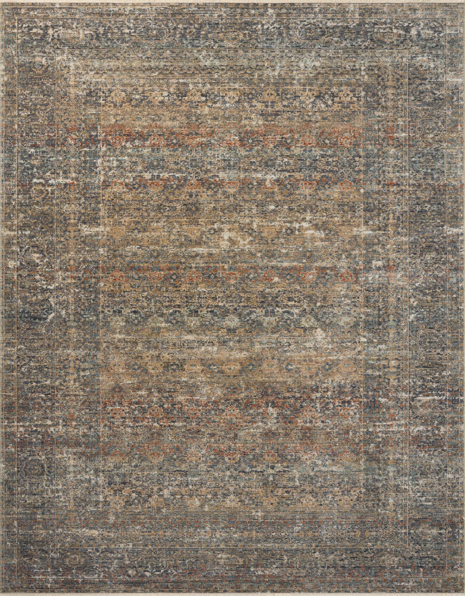 A picture of Loloi's Heritage rug, in style HER-11, color Midnight / Multi