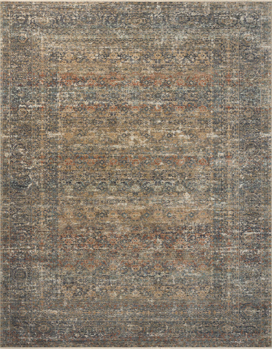 A picture of Loloi's Heritage rug, in style HER-11, color Midnight / Multi