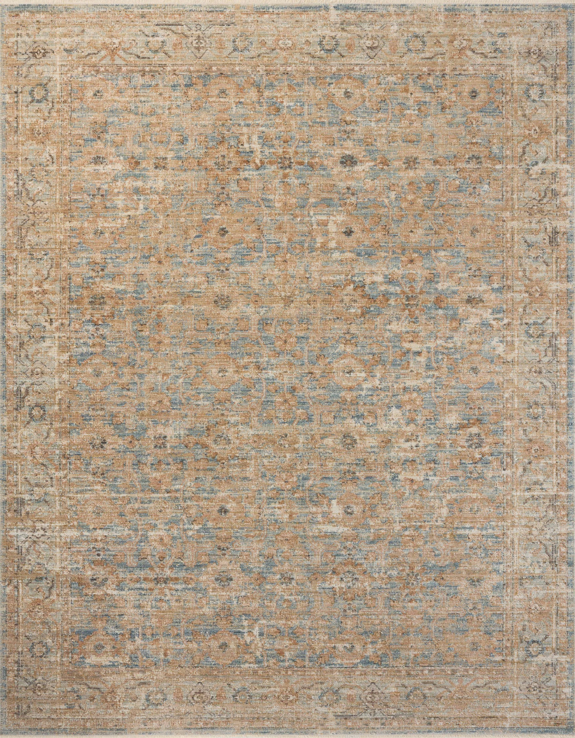 A picture of Loloi's Heritage rug, in style HER-15, color Ocean / Sand