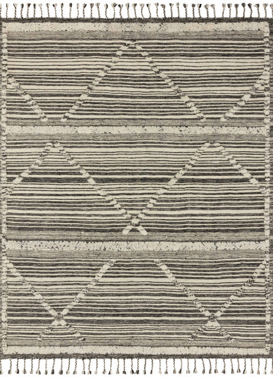 A picture of Loloi's Iman rug, in style IMA-01, color Ivory / Charcoal