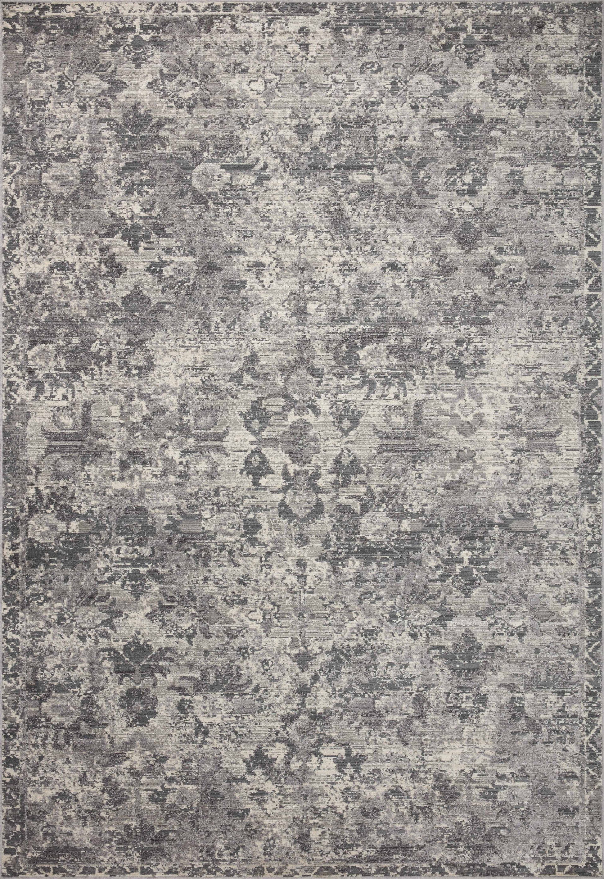 A picture of Loloi's Indra rug, in style INA-04, color Charcoal / Silver