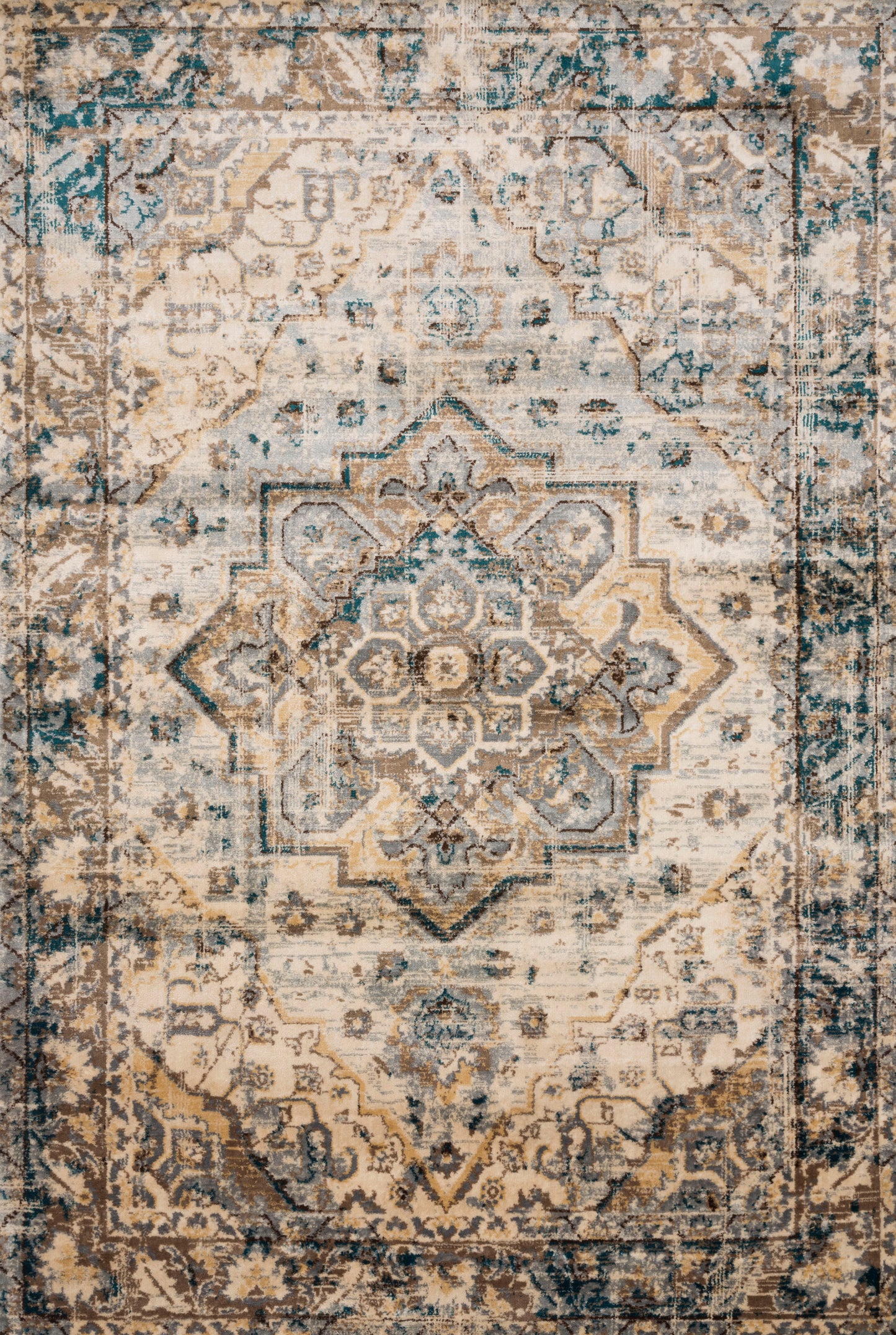 A picture of Loloi's Isadora rug, in style ISA-02, color Oatmeal / Bark