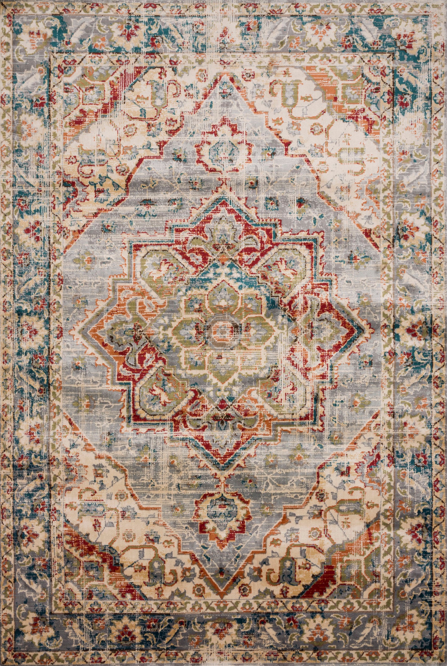 A picture of Loloi's Isadora rug, in style ISA-02, color Oatmeal / Multi