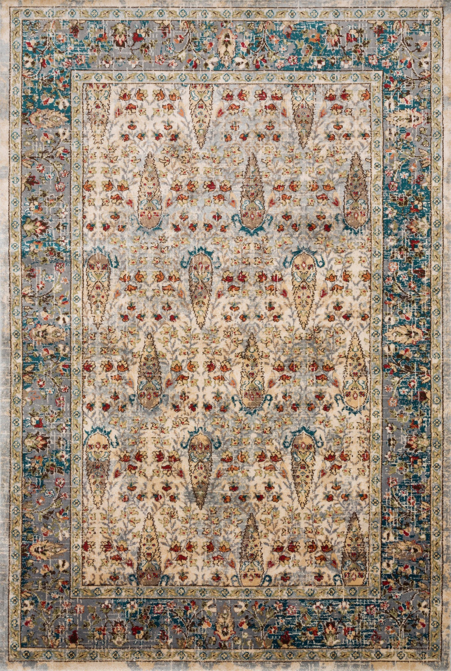 A picture of Loloi's Isadora rug, in style ISA-03, color Sand / Steel