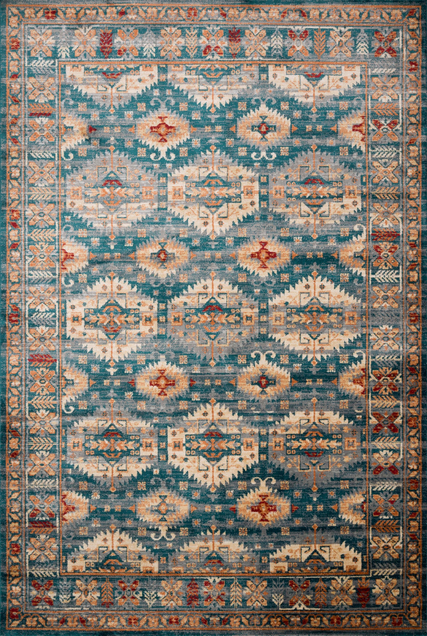 A picture of Loloi's Isadora rug, in style ISA-06, color Lagoon / Multi