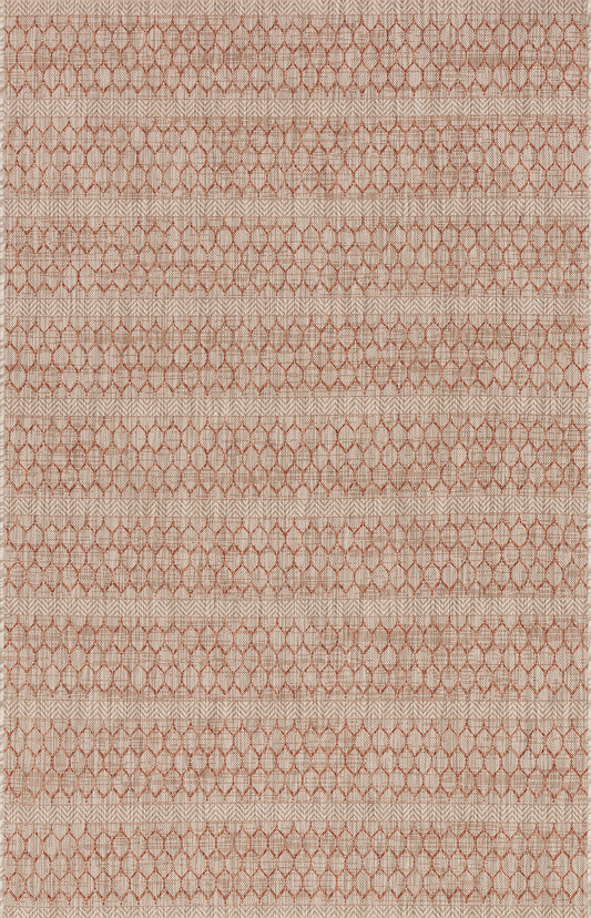 A picture of Loloi's Isle rug, in style IE-01, color Beige / Rust