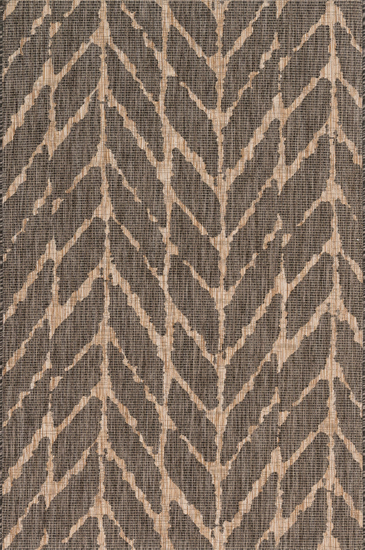 A picture of Loloi's Isle rug, in style IE-02, color Charcoal / Mocha