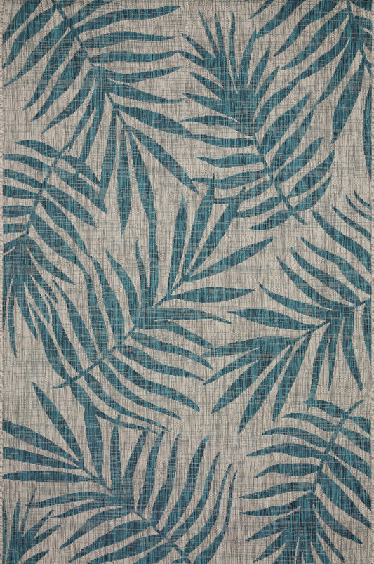 A picture of Loloi's Isle rug, in style IE-10, color Grey / Aqua